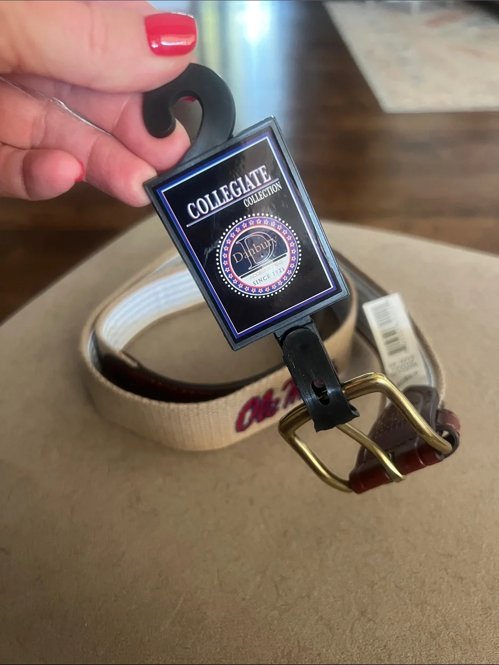 Ole Miss Embroidered Canvas Belt Bag - Khaki by Collegiate Collection, NWT